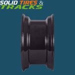 10-16.5 Skid Steer Wheels/ Rims 16.5x8.25 - Titan Glossy Black 6 Bolt