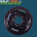 14-17.5 Skid Steer Wheel/Rim 17.5x10.5 - Glossy Black 